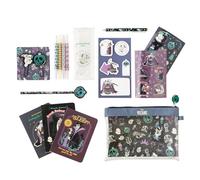Grupo Erik Disney Stationery Set - Villains Gifts, Merchandise | Pencil Case with A6 Notebooks, Highlighters, Sticky Notes, Paper Clips, Stickers, Pen, Pencil | Disney Cute Stationary Set