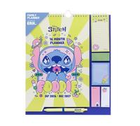 Grupo Erik 2027 Wall Planner - Disney Stitch Gifts for Family | Family Planner Calendar 2027 with Stickers, Pen, Shopping List Pad, Sticky Notes | Wall Calendar 2027 16 Months Sep 2026 - Dec 2027