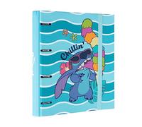 Grupo Erik 4 Ring Binder A4 - Disney Stitch Stationery | 10.6 x 12.6 inches - 27 x 32 cm - A4 Ring Binder Folder, Document Folder | Stitch Gifts, Disney Stationery