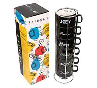 Grupo Erik Friends Mugs Sets of 6 with Stand - TV Show Gifts, Merchandise | Stacking Mugs with Stand, 5.4 oz - 150ml Coffee Cups Espresso | Friends Merch, Cool Gifts for Friends