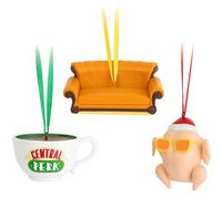 Grupo Erik Friends Turkey Sofa & Central Perk Mug Set of 3 Christmas Ornaments Grupo Erik Multicolor