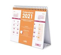 Grupo Erik Generico 2021 Desk Calendar - Desktop Calendar 2021, Orange Desk Calendar, CS21023