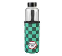 Grupo Erik Glass Water Bottle - Demon Slayer Manga - 17oz / 500ml Water Bottle Hot and Cold, Glass Bottle, Travel Bottles, Gym Bottle - Demon Slayer Merch