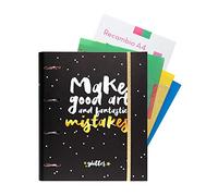 Grupo Erik Glitter Stars 4 Ring Binder - Premium A4 Folder Ring Binder + 100 A4 Sheets + Dividers