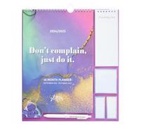 Grupo Erik Glitter Wall Planner 2025 | Monthly Planner 16 Months Sep 2024 - Dec 2025 | 11.8 x 13.4 inches - 30 x 34 cm | With Stickers/Pen/Shopping List | Cute Calendar 2025