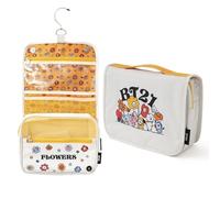 Grupo Erik BT21 Official Merchandise Hanging Travel Toiletry Bag | Hanging Toiletry Bag with Hanging Hook, 100% Waterproof Travel Bag, Makeup Toiletry Bag, Cosmetic Bag | BT21 Gifts