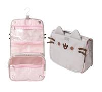 grupo Erik Official Pusheen Hanging Travel Toiletry Bag Hanging Toiletry Bag with Hanging Hook, Travel Bag, Makeup Toiletry Bag, cosmetic Bag, Pushee