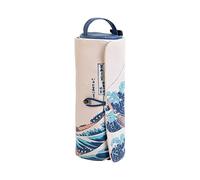 Grupo Erik Hokusai Roll Up Pencil Case - 8 x 3 x 3 inches / 21 x 7.5 x 7.5 cm - Cosmetic Case - Large Pencil Case - Cute Stationery - The Great Wave Off Kanagawa