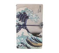 Grupo Erik Travel Journal - Hokusai PU Leather Notebook Travelers | Diary Journal, Travel Notebook, Travel Accessories, Travel Gifts, Travel Gift | The Great Wave Off Kanagawa