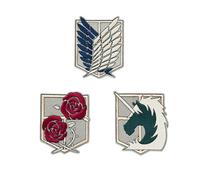 Grupo Erik Set of 3 Patches - Attack On Titan Merch | Iron On Patches, Sew On Patches, Applique Patches for Clothing, Embroidery Patches for Backpacks | Attack On Titan Gifts Under 15 Pounds