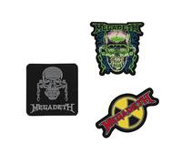 Grupo Erik Iron On Patches for Clothing - Megadeth Merchandise | 3 Sew On Patches for Clothing & for Backpacks, Backpack Accessories | Megadeth Gifts Under 15 Pounds