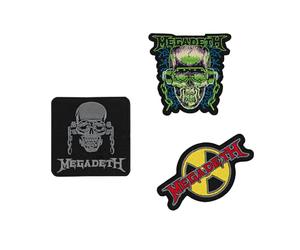Grupo Erik Iron On Patches for Clothing - Megadeth Merchandise | 3 Sew On Patches for Clothing & for Backpacks, Backpack Accessories | Megadeth Gifts Under 15 Pounds