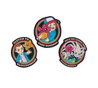 Grupo Erik Set of 3 Patches - Stranger Things | Iron On Patches, Sew On Patches, Embroidery Patches, Applique Patches, Patches for Clothing, Patches for Backpacks | Stranger Things Merchandise