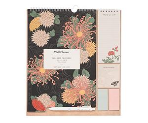 Grupo Erik Japanese Proverbs 2023 Wall Calendar - Monthly Planner 16 Months Sep 2022 - Dec 2023-11.8 x 13.4 Inch / 30 x 34 cm - Cute Stationery With Stickers/Pen/Shopping List