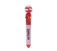 Grupo Erik Ketnipz Pen | 10 In 1 Ballpoint Pen With 3D Ketnipz Topper, Multi Colour Pen, Cute Pen, Pink Pen | Ketnipz Bean, Ketnipz Merchandise, Cute Gifts