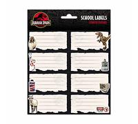 Grupo Erik Label Stickers Jurassic Park Merchandise - Coloured Sticky Labels, Gift Tags for Presents, School Name Stickers, Food Labels Stickers Kids | Jurassic World Rebirth