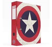 Grupo Erik Lever Arch File - Marvel Captain America Gifts | File Organiser 11 x 12.6 inches - 28 x 32 cm Folders for Paperwork A4, Ring Binder A4 | Marvel Gifts