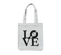 Grupo Erik Love Music Cotton Tote Bag - Cotton Shopping Bag - Eco Friendly - 14x15x4 inches | 37x39x10 cm - Canvas Bag - Cotton Bag - Gift Bag - Eco Friendly Gifts