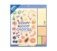 Grupo Erik Magnetic Planner For Fridge - Fruity Gifts For Family | Magnetic Calendar With Stickers, Pen, Shopping List, Sticky Notes | Family Planner 2026 16 Months Sep 2025 - Dec 2026