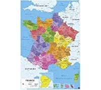 Grupo Erik Map of France Poster - 36 x 24 inches / 91.5 x 61 cm - Shipped Rolled Up - Cool Posters - Art Poster - Posters & Prints - Wall Posters
