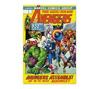 Grupo Erik Marvel Avengers 100th Issue Poster - 36 x 24 in / 91.5 x 61 cm | Shipped Rolled Up - Cool Posters, Art Poster, Wall Posters & Prints | Marvel The Avengers Merch, Gifts, Superhero Wall Decor
