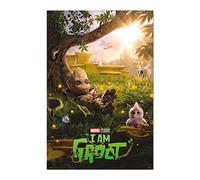 Grupo Erik Marvel Groot Chill Time Poster - 36 x 24 in / 91.5 x 61 cm | Shipped Rolled Up - Cool Posters, Art Poster, Wall Posters & Prints | Marvel Baby Groot Gifts, Merch, Home Wall Decor