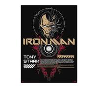 Grupo Erik Marvel Iron Man Luminescent Poster - Gifts, Merchandise | 27.5 x 19.6 in / 70 x 50 cm Shipped Rolled Up - Cool Posters, Art Poster, Wall Posters & Prints | Marvel Iron Man Merch