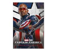 Grupo Erik Marvel Poster - Captain America Brave New World - 36 x 24 inches / 91.5 x 61 cm - Shipped Rolled Up - Cool Posters, Art Poster, Wall Posters, Posters & Prints
