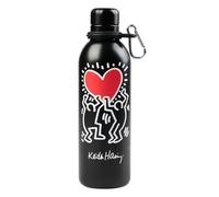 Grupo Erik Metal Water Bottle 500ml / 17oz - Keith Haring | Hot and Cold Water Bottle Stainless Steel, Gym Bottle Cute, Travel Bottles | Keith Haring Gifts