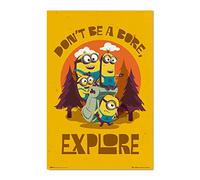 Grupo Erik Minions Don't Be Bored Explore Poster - 36 x 24 in, Minion Gifts | 91.5 x 61 cm, Shipped Rolled Up - Cool Posters, Art Poster, Wall Posters & Prints | Minions Merchandise, Kids Wall Decor
