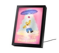 Grupo Erik Mood Light Framed Prints - The Simpsons Gifts | 7.9 x 11 x 2 inches - 20 × 28 × 5 cm, LED Framed Art Prints, LED Desk Lamp - The Simpsons Merchandise