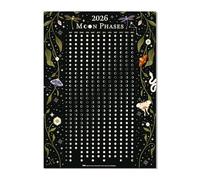 Grupo Erik Moon Calendar 2026 - Astral | 50 x 70 cm - 19.7 x 27.6 inches, Glow In The Dark Moon Phase Calendar 2026, Decorative Wall Poster | Astronomy Gifts, Astrology Gift