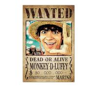 Grupo Erik One Piece Wanted Monkey D. Luffy Poster - 36 x 24 in, Gifts