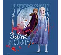 Grupo Erik P30X30CM0041 Canvas Print - Frozen 2, Anna and Elsa Believe in The Journey, 30 x 30 cm