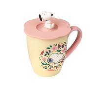 Grupo Erik Peanuts Snoopy Ceramic Mug with Lid - Gifts, Merchandise | 12.3 oz - 350 ml Coffee Mug Tea, Cool Mugs and Cups | Dog Gifts For Women & Men, for Dog Lovers, Peanuts Snoopy Merch