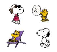 Grupo Erik Set Of 4 Pins - Snoopy, Woodstock | Enamel Pins, Cute Pin Badges | Snoopy Gifts, Snoopy Merchandise, Snoopy Gifts For Women, Snoopy Decorations