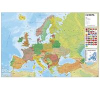 Grupo Erik Physical Political Map of Europe Italian Poster - 36 x 24 inches / 91.5 x 61 cm - Shipped Rolled Up - Cool Posters - Art Poster - Posters & Prints - Wall Posters