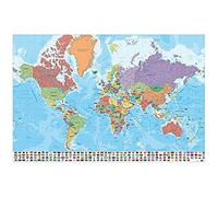 Grupo Erik Physical Political World Map Ita Poster - 36 x 24 inches / 91.5 x 61 cm - Shipped Rolled Up - Cool Posters - Art Poster - Posters & Prints - Wall Posters