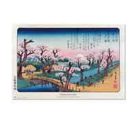 Grupo Erik Poster - Utagawa Hiroshige Cherry Trees in Bloom on the Embankment at Koganei - 36 x 24 inches / 91.5 x 61 cm - Shipped Rolled Up - Cool Posters, Art Poster, Posters & Prints, Wall Posters