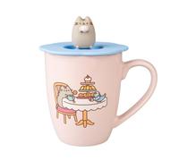 Grupo Erik Pusheen Cat Ceramic Mug with Lid - Kawaii Gifts, Merchandise | 12.3 oz - 350 ml Coffee Mug Tea, Cool Mugs and Cups | Cat Gifts for Women & Men, Pusheen Gifts for Cat Lovers, Merch