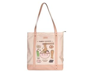 Grupo Erik Pusheen Ramen Canvas Tote Bag - Pusheen Stuff | Cotton canvas, polyester lining, 15.8x16.5x3.9in, zip closure, interior pocket, pusheen tote bag gift