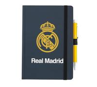 Grupo Erik Notebook & Pen Set – Real Madrid A5, Projector Pen, Blank Journal