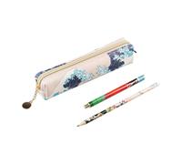 Grupo Erik School Pencil Case with Pen & Pencil - Hokusai | Cute Pencil Cases, Back to School Supplies, Office Stationery Supplies | Japanese Art Gifts, Stationery Gifts