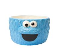 Grupo Erik Sesame Street Bowl - 1100 ml, 15 x 17.2 x 9.8 cm | Ceramic Cereal and Popcorn Bowl | Kitchen Decor | Cookie Monster Toys