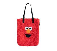 Grupo Erik Sesame Street Elmo Cotton Tote Bag | Cotton Shopping Bag | 13.8 x 15.8 x 2.2 inches - 35 x 40 x 5.5 cm | Canvas Bag | Cotton Bag | Gift Bag | Cute Tote Bag | Sesame Street Toys