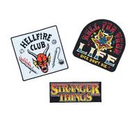 Grupo Erik Set of 3 Patches - Stranger Things | Iron On Patches, Sew On Patches, Embroidery Patches, Applique Patches, Patches for Clothing, Patches for Backpacks | Stranger Things Merchandise