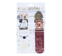 Grupo Erik Set of 4 Bookmarks - Harry Potter Merchandise | Hogwarts, Dobby, Hedwig, Platform 9 3/4 Sign | Harry Potter Gifts Under 15 Pounds, Book Gifts for Book Lovers