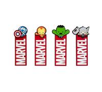Grupo Erik Set of 4 Bookmarks Marvel | Avengers Assemble - Hulk, Iron Man, Thor, Captain America | Marvel Merchandise, Marvel Gifts, Book Gifts for Book Lovers