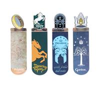 Grupo Erik Set of 4 Bookmarks The Lord of The Rings | The One Ring, The Prancing Pony, The Doors of Moria, The Crown of Gondor | LOTR Gifts Under 15 Pounds, Book Gifts for Book Lovers