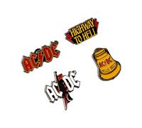 Grupo Erik Set Of 4 Enamel Pins - AC/DC Merchandise Official | Cute Pin Badges, Bag Pins | ACDC Gifts Under 15 Pounds, Music Gifts For Men